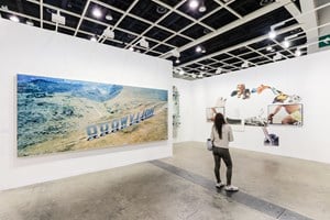 Maurizio Cattelan, and John Baldessari, <a href='/art-galleries/marian-goodman-gallery/' target='_blank'>Marian Goodman Gallery</a>, Art Basel in Hong Kong (29–31 March 2019). Courtesy Ocula. Photo: Charles Roussel.